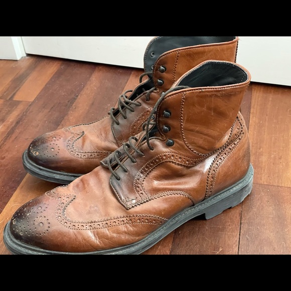 EUC Men\'s To Boot New York Brennan brown leather wingtip boots 8 1/2 Lace Up Formal Boots for Men for sale | Shop with Afterpay  main image 2